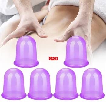 

6Pcs Silicone Cupping Cups Anti Cellulite Weight Loss Vacuum Silicone Massage Cup Professional Cupping Therapy Pain Relief Detox