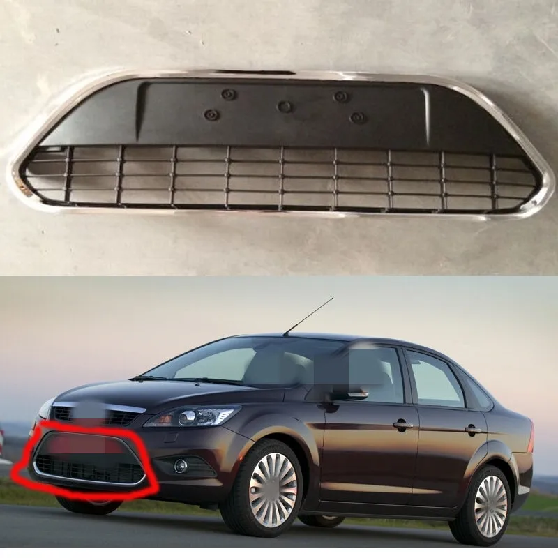 

1 PC Front Lower Bumper Hood Grille Grill With Shining Stripe for FORD FOCUS SEDAN 2009
