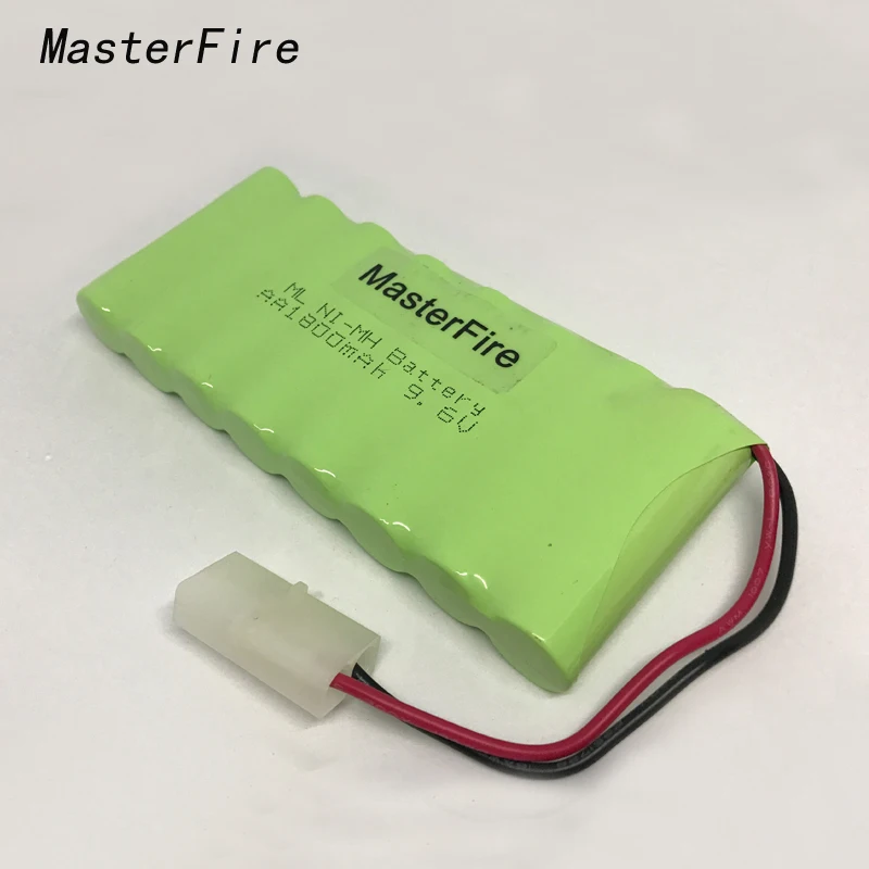 

MasterFire 5PACK/LOT New AA Ni-MH 9.6V 1800mAh Ni MH Battery Rechargeable Batteries Pack With two wires Plugs Free Shipping