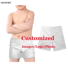 INSTANTARTS/Летние плавки для детей, для мальчиков,, Индивидуальные детские купальные костюмы с принтом, купальные спортивные плавки, шорты