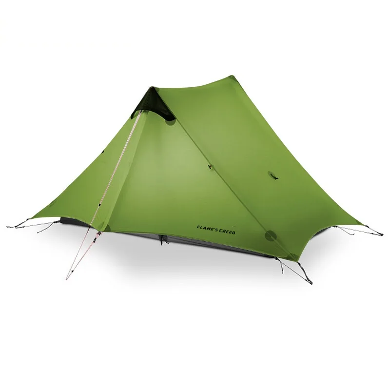 Skup 2019 LanShan 1 2 FLAME S CREED 1 2 osoba Oudoor Ultralight namiot kempingowy 3 sezon profesjonalny 15D Silnylon namiot bez sztoku