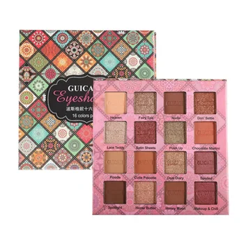 

Hot 16 Colors Glitter Eyeshadow Pallete Shimmer Metallic Eyes Makeup Soft Nude Matte Eye Shadow Palette Cosmetics Funny