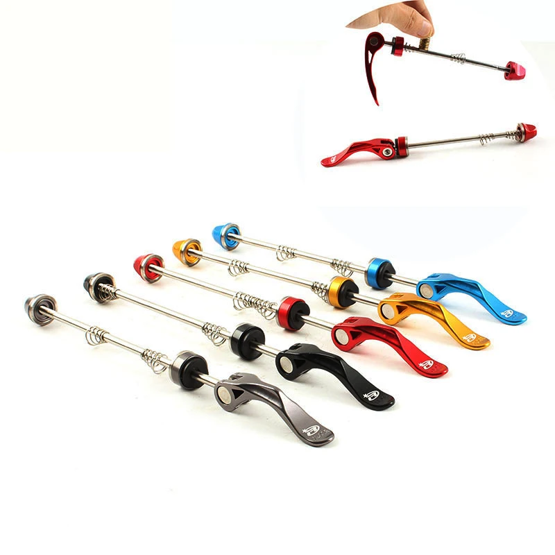 

Bicycle Hub 2Pcs Aluminium Alloy Quick Release Wheel Skewers Mountain Road Bike Front &Rear Skewer Bolt Lever Axle Bicycle Tools