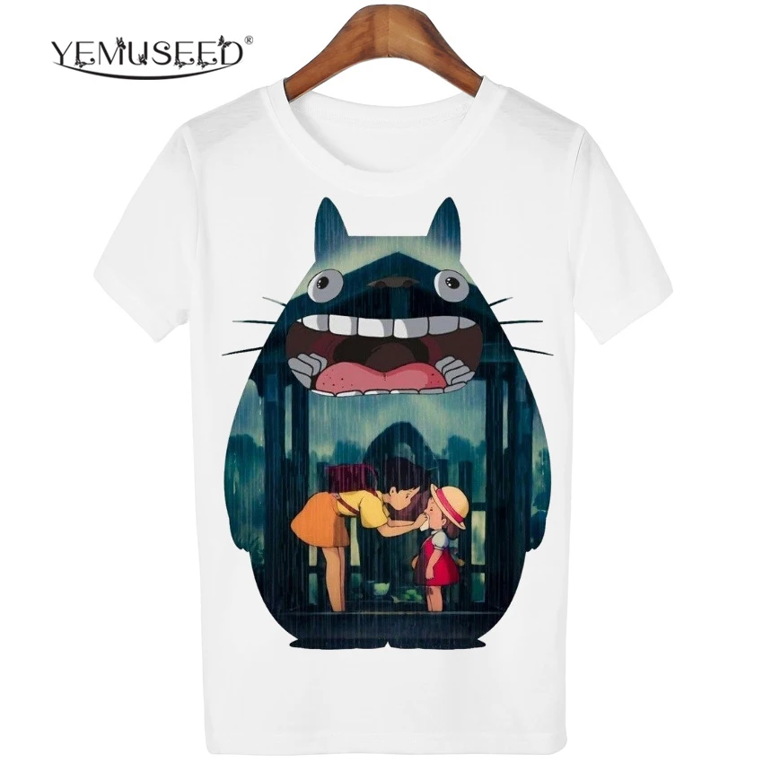 

Women T Shirt Summer Style T-shirt Totoro Print Harajuku O-neck Short Sleeve Animal Tees Blusas Plus Size