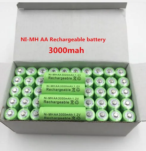 lote 1,2V 3000 mAh Ni-MH AA Pre-cargado bateras recargables Ni-MH recargable AA batera para juguetes micrfono de la cmara