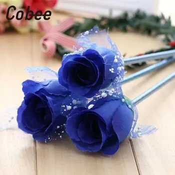 

3PCS/Lot Rose Flower Shape Ballpoint Pen Office Supplies Magical Pen Cute Love Lover Girls Students Stationery Ball Pen