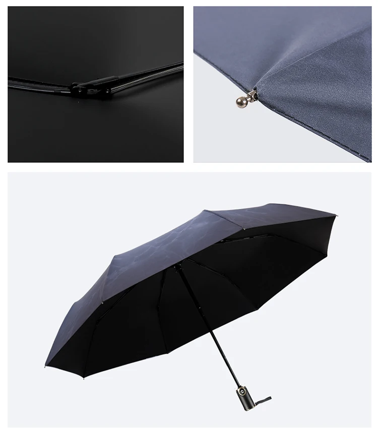 Зонт с одной рукой для женщин и мужчин Компактный Полностью Автоматический большой зонтик Winfproof Strong Paraguas, Fortune Fish