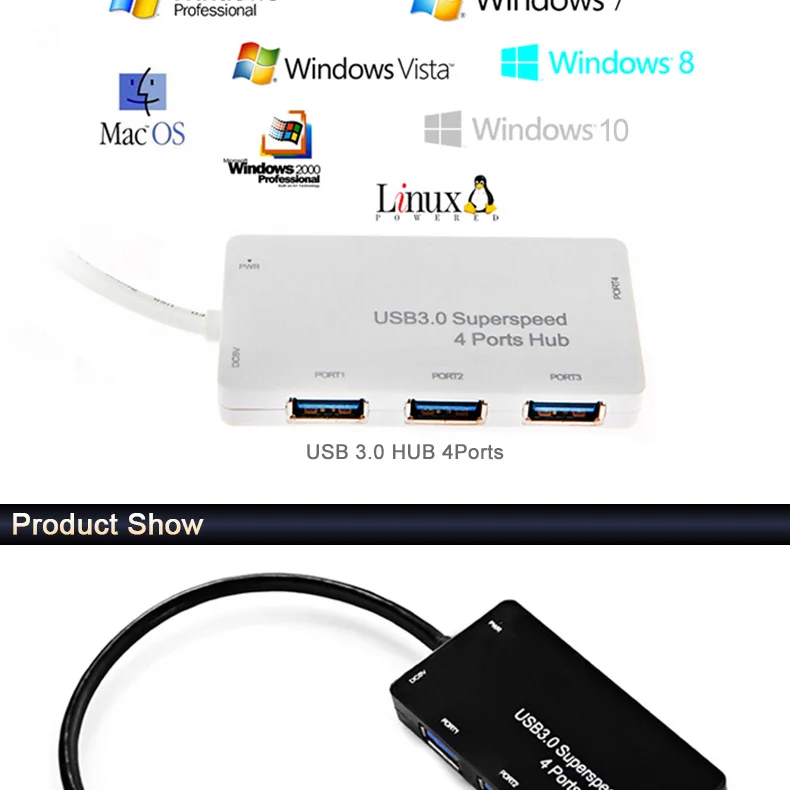 EASYIDEA высокоскоростной usb-хаб 3,0 4 порта USB 3,0 концентратор 5 Гбит/с микро-концентратор USB разветвитель адаптер для компьютера периферийные устройства Аксессуары