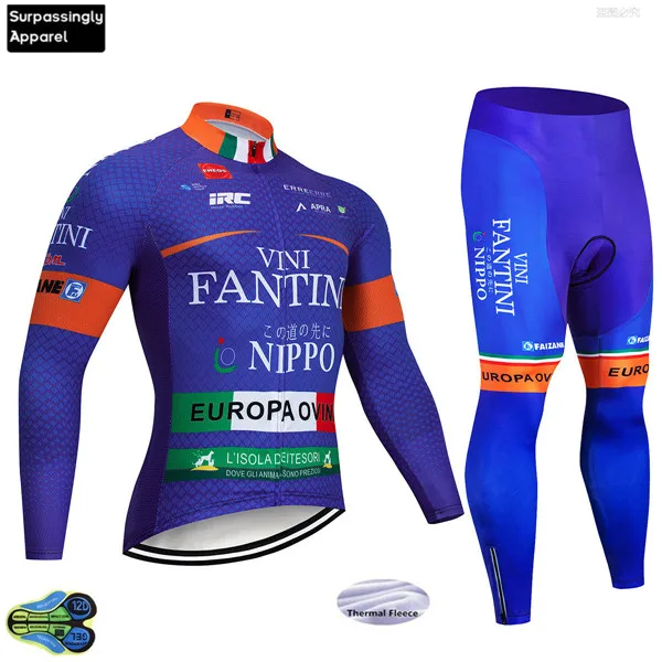 Picture Color MTB велосипедная Одежда Набор VINI Команда UCI Мужская зимняя флисовая велосипедная Джерси MTB велосипедная одежда Ropa Maillot Ciclismo 16D гель - Цвет: Picture Color
