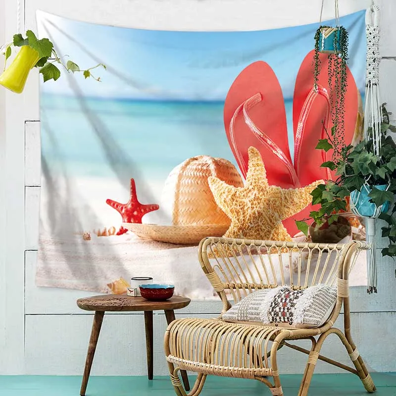 

Seascape Tapestry Wall Hanging Sunset Sunrise Sunshine Cloth Tapestries Bedroom Decor Art Headboard Backdrop 150X230cm