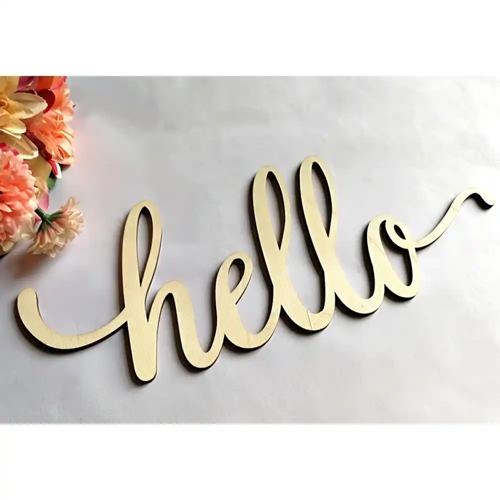 Letras De Madera Alfabeto Palabra Decoracion Hogar Pared Madera