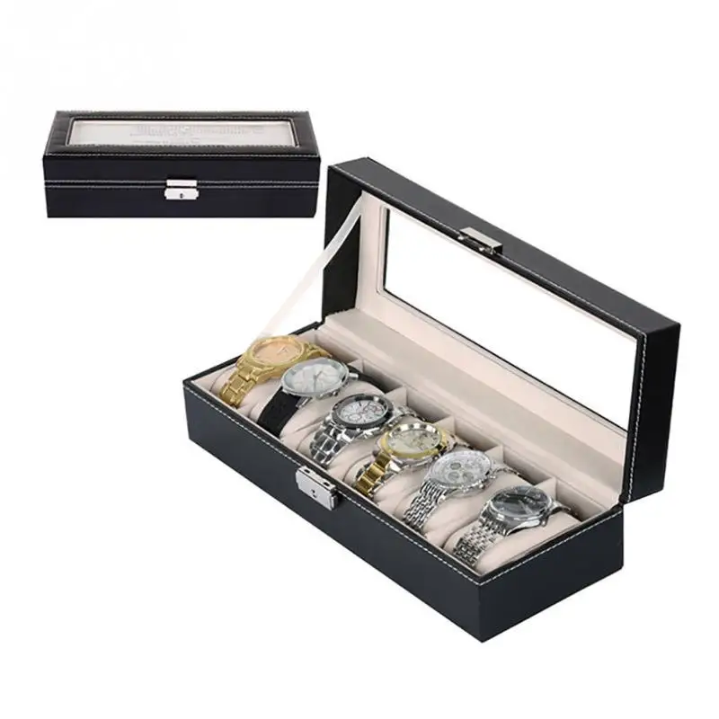 

6/10/12 Slots Travel Watch Case Box Superior PU Leather Storage Case Display Organizer Watch Collectors Drop Shipping #917 New