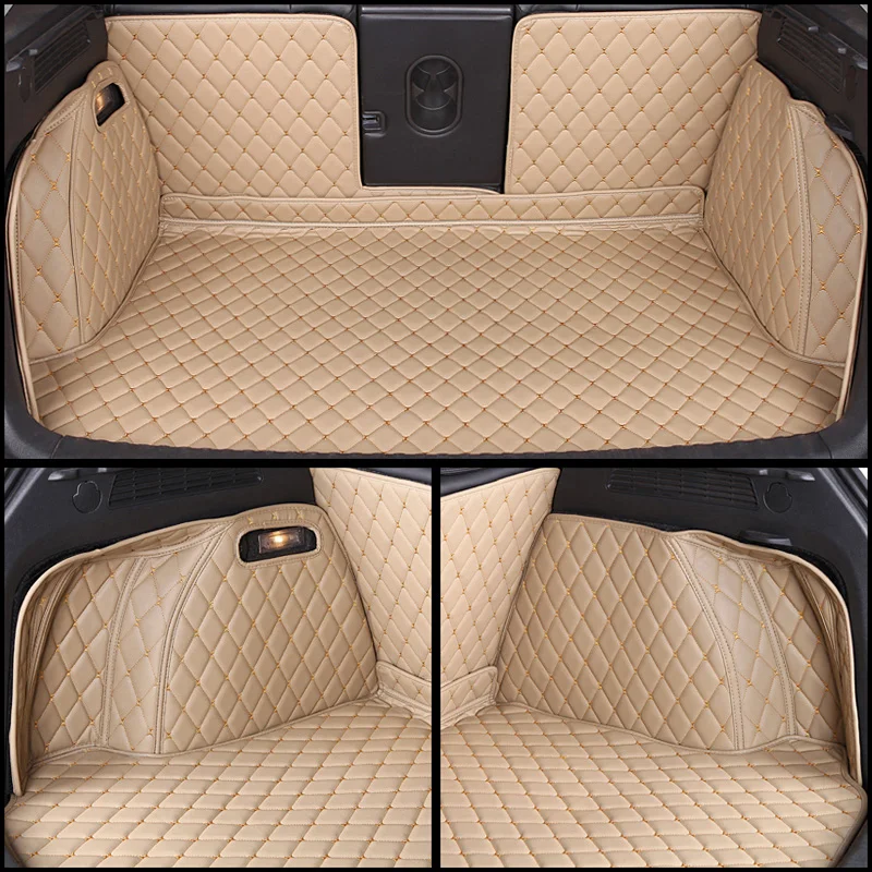 5D full cover full customized leather car trunk mat cargo liner for