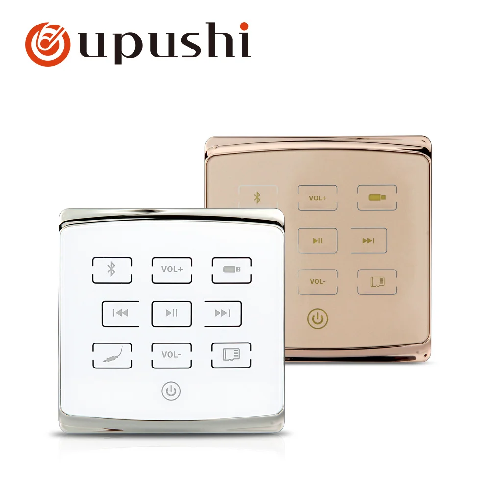 Oupushi A1 Gold Color In Wall Amplifier Ceiling Speaker Audio System Bluetooths Remote Control USD Card TF Card For Home