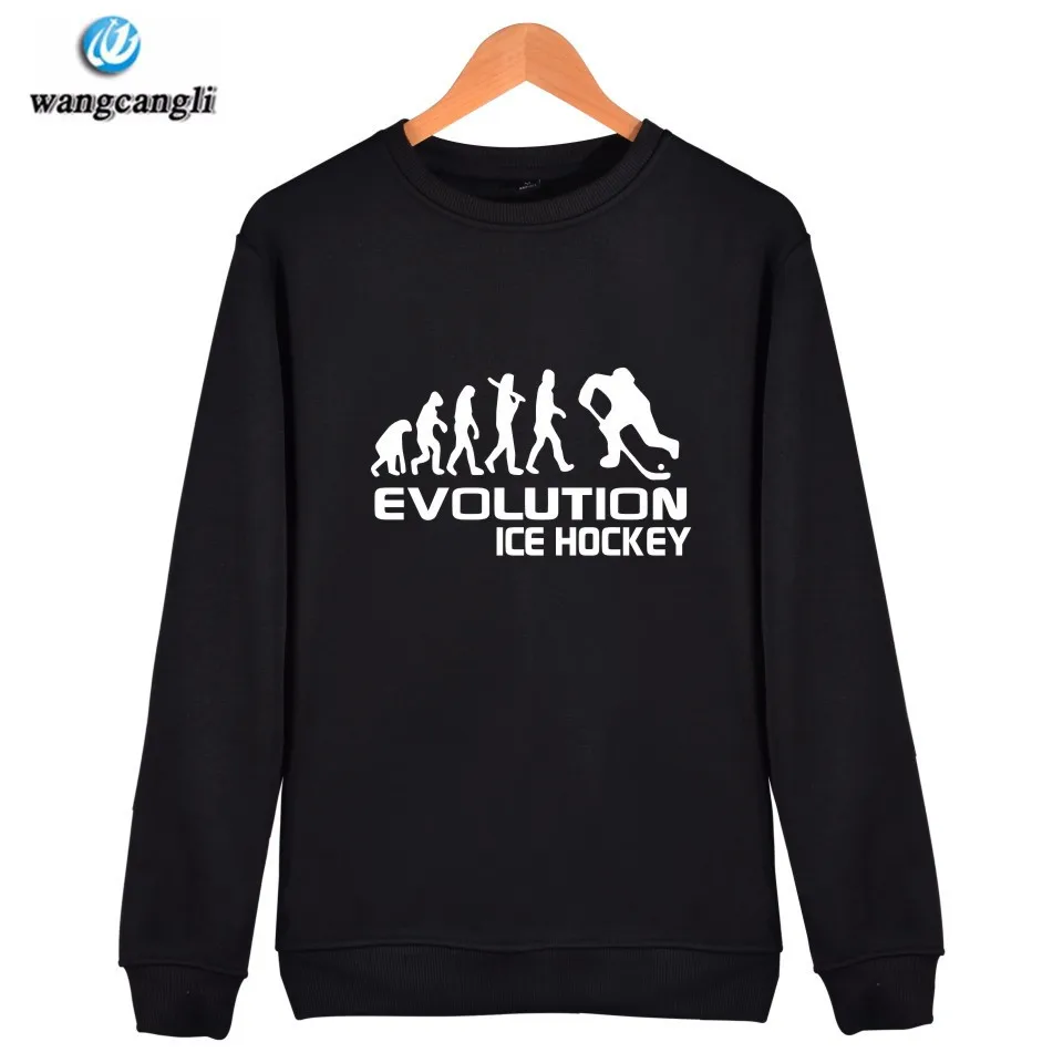Толстовка с капюшоном Evolution of Ice Hockeyer Мужская/женская уличная одежда толстовки
