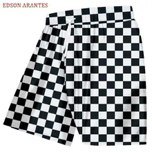 Плюс Размер 6XL повседневные шорты унисекс 3d белые черные клетчатые шорты Уличная Хип Хоп Панк Рок Рэп короткие брюки на заказ