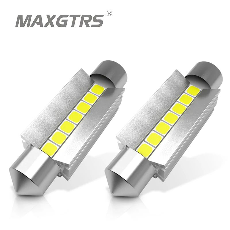 

2x C5W LED Festoon Bulb Canbus Error Free 400LM 6000K 31/36/39/41mm Dome Map Door License Plate Trunk Vanity Mirror Light Xenon