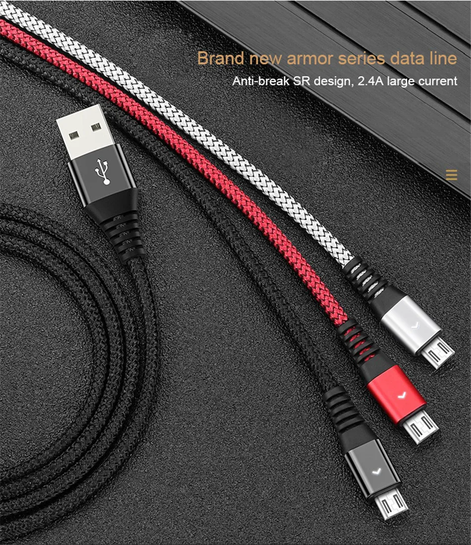 NOHON Micro USB Led Data Cable For Samsung Galaxy S7 S6 Huawei Xiaomi Redmi Note 4 4X Mobile Phone 2.4A Fast Charger Cables 1 (11)