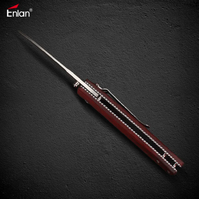 Складной нож Enlan M028 8Cr13MoV G10 карманный тактический Клинок с деревянной ручкой для
