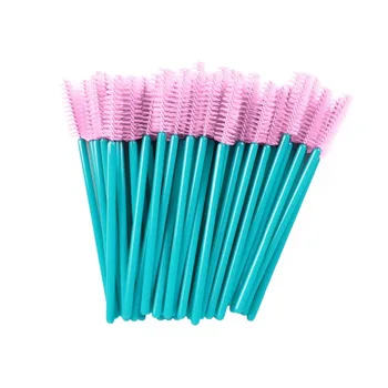 

200pcs Blue Handle Nylon Disposable Mascara Wands Lashes Makeup Brushes Eyelash Extension Pink Brushes Top Quality Hot Sale