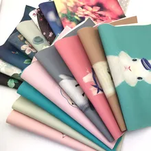 Tecido pu para diy, bolsa de costura estampa padrões artesanal material de pano, tecidos à prova d' água baratos, sacos têxteis
