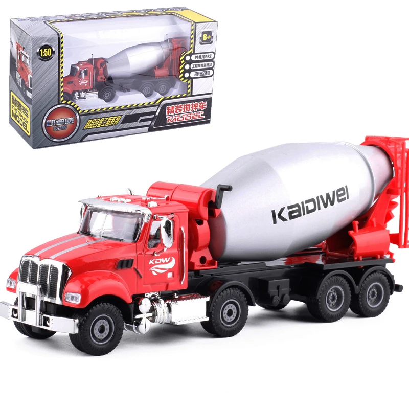 

1:50 Simulation Alloy Engineering Truck Cement Mixer Truck Model Concrete Mixer Car Construction Site Metal For Toy Gift