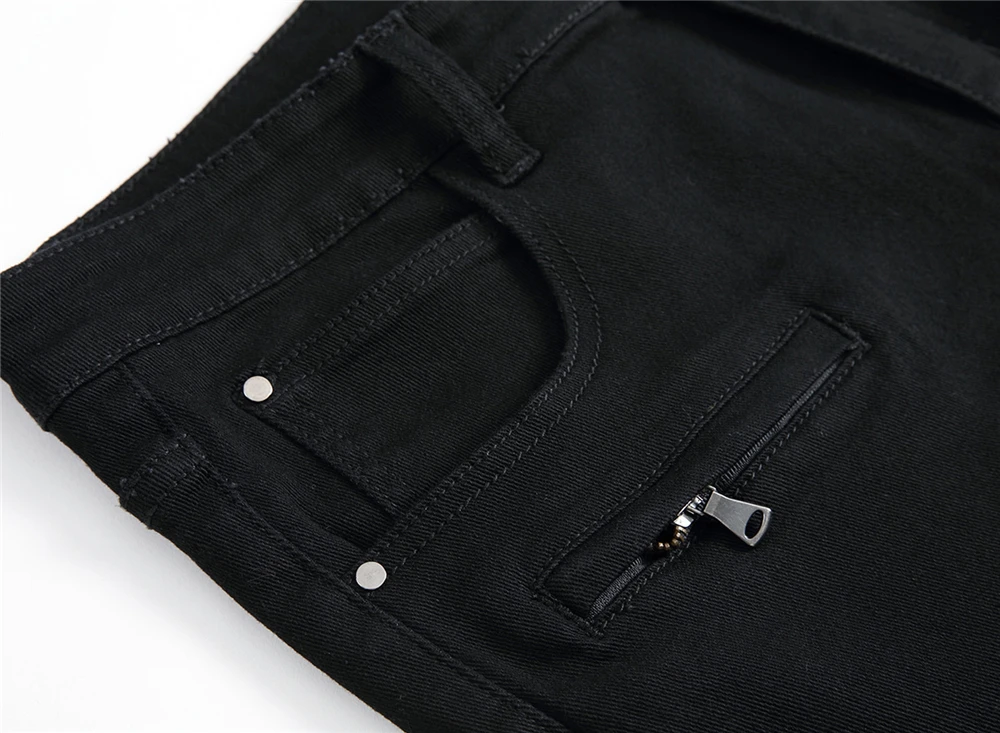 Летние рваные байкерские джинсовые шорты мужские бермуды белые черные джинсовые шорты для мужчин стрейч модные шорты на молнии Masculino