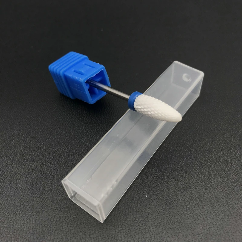 Белый керамический сверло для ногтей маникюрный педикюр инструмент Электрический дрель для ногтей аксессуары пламя бит