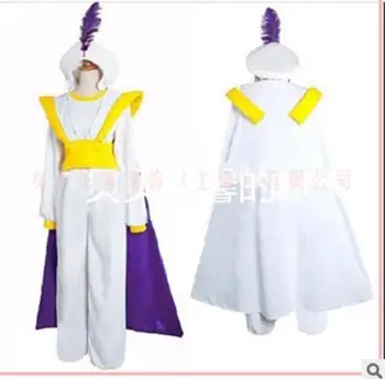 

Free shippping Halloween Anime Adult Aladdin Lamp Prince role-playing party carnival Costume Cosplay Fancy Adam prince Costume