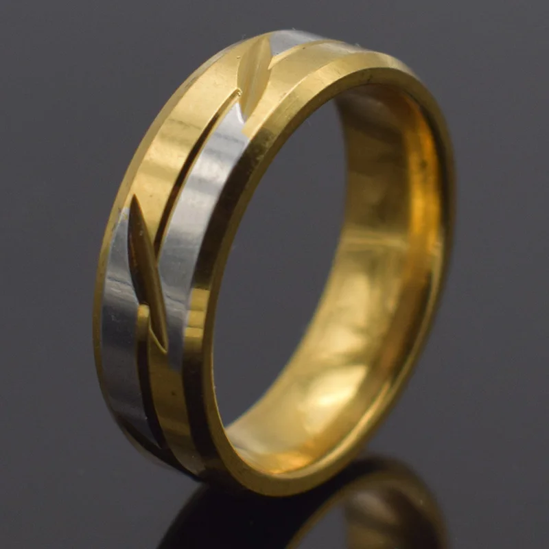 

Newest Gold Color Stainless Steel Rings for Women Jewelry Engagement Wedding Rings Fashion Jewelry RB049