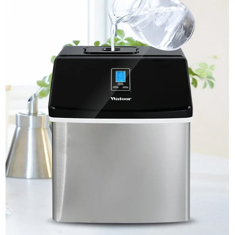 

25KG/24H 220V Commercial Electric Ice Cube Maker Machine Stainless Steel Ice Maker Machine EU/AU/UK For Coffee Shop