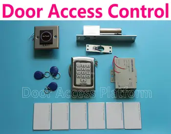 

Waterproof IP54 Access Door reader access control kit 125KHz EMID card keytag+Pin code machine with elec bolt lock, power supply