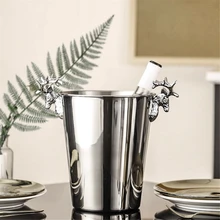 3L ведро для льда из нержавеющей стали ведерко со льдом для бутылки вина охладитель для бутылок шампанское пиво регулятор холодной воды ведро для льда S