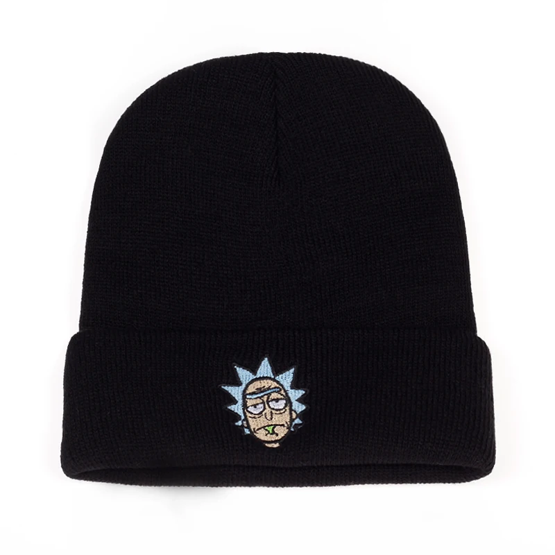 Rick and marty зимние шапки Rick Beanies эластичные фирменные горнолыжные шапки с вышивкой теплые унисекс вязанные шапочки Skullies US Animation