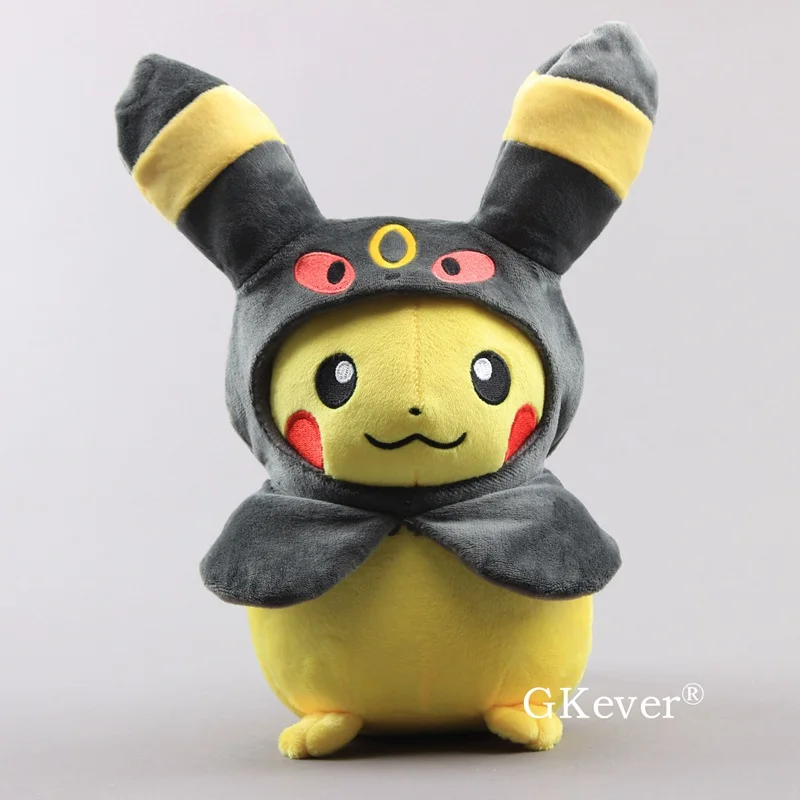 10 Стили Пикачу Косплей Eevee Jolteon Пикачу в Vaporeon плащ серия Пикачу куклы мягкие куклы Sylveon игрушки 1" 28 см