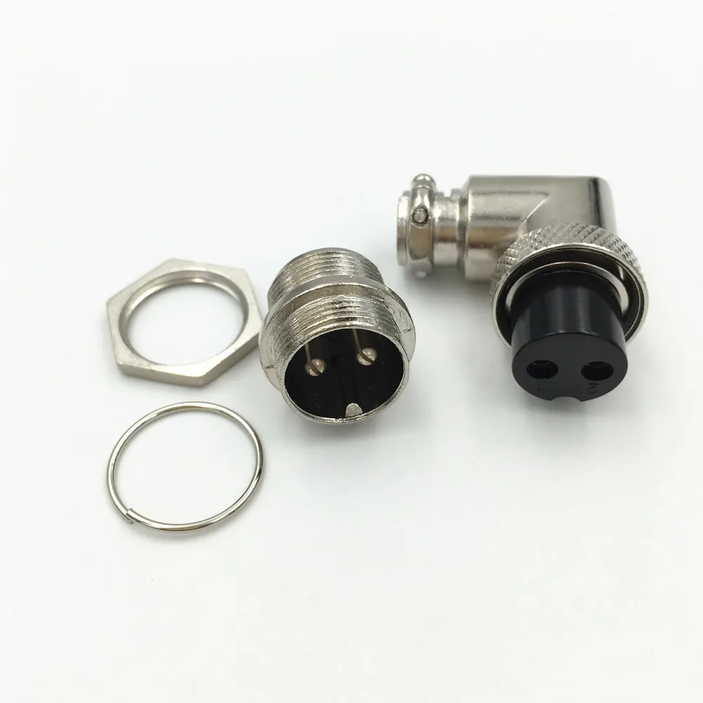 2 комплекта GX16 3 4 5 6 7 8 9 P контакты Электрический разъем M16 Колено 90 градусов