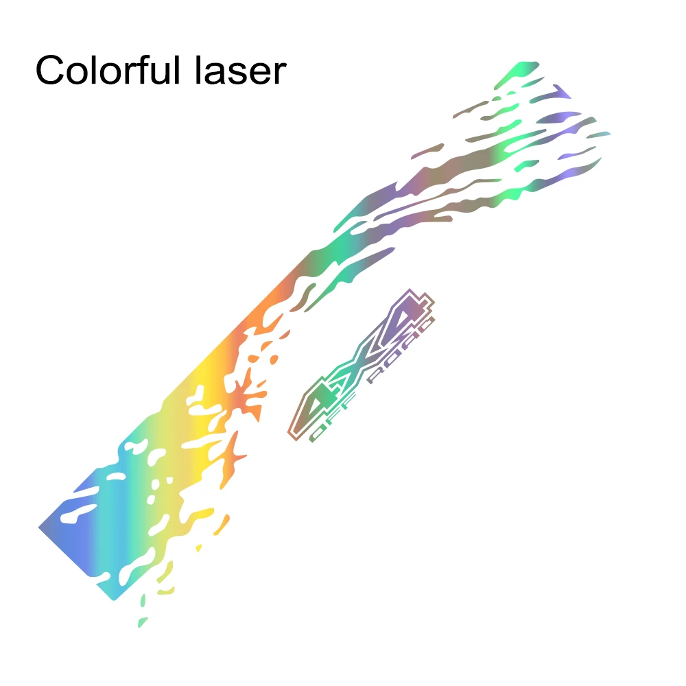 Наклейки для автомобиля на задний багажник, авто, сделай сам, виниловая пленка, наклейки, тюнинг, автомобильные аксессуары, автомобили для Ford Ranger, внедорожный Универсальный пикап - Название цвета: Colorful Laser