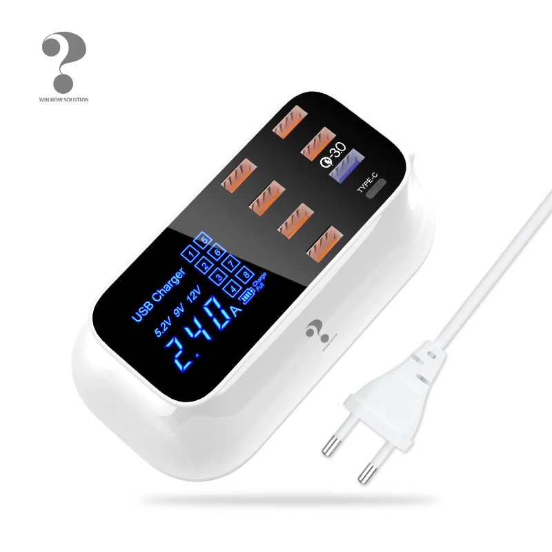 Quick Charge 3.0 usb Charger Led Display Fast Charging Phone Tablet PC Type C fast Charger wall Adapter For iPhone Samsung HTC Quick Charge 3.0 usb Charger Led Display Fast Charging Phone Tablet PC Type C fast Charger wall Adapter For iPhone Samsung HTC