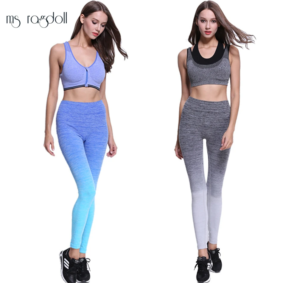 2018 Gradient Color Sportings Leggings Women Sexy High Compression