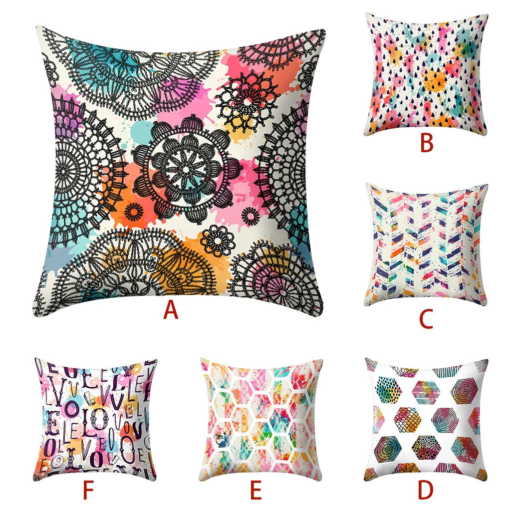 High Quality Cushion Print Pillow Cozy Polyester Sofa Car Cushion Home Decor 45 X 45cm cushions cojines decorativos para sofá