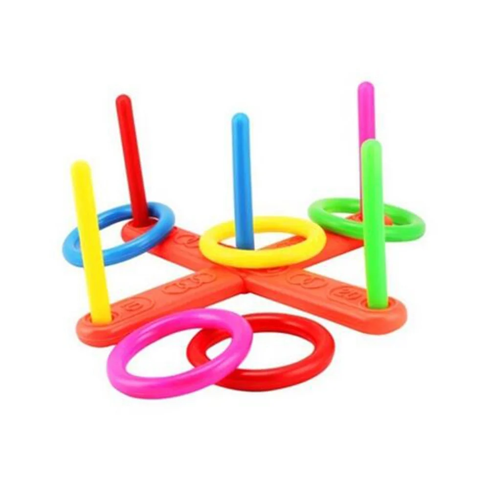 1 Set Funny Family Outdoor Toy Piling Ring Game Ring Children Toy
