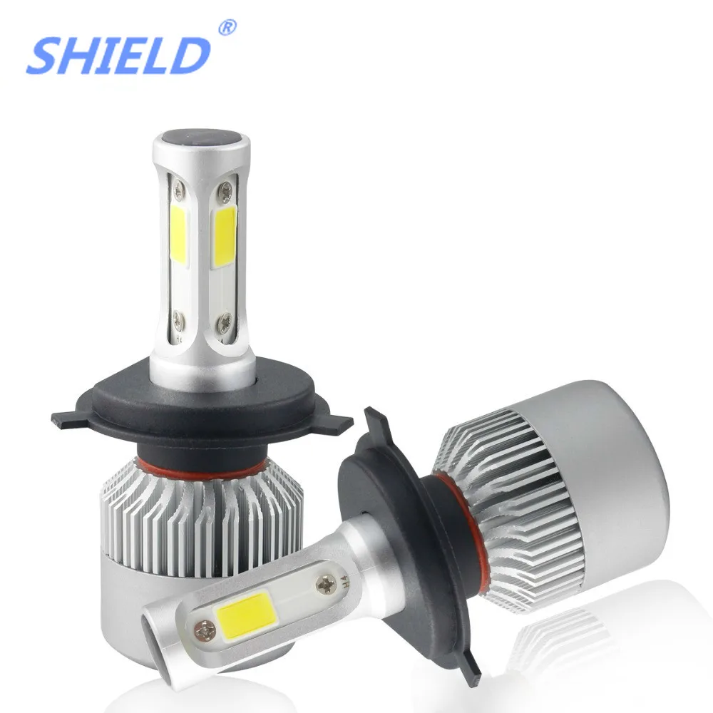 SHIELD Car Light S2 H4 H7 H1 COB LED Headlight Bulbs H11 H13 12V 9005 9006 H3 9007 9012 72W 8000LM Car LED lamp Fog Light 6500K SHIELD Car Light S2 H4 H7 H1 COB LED Headlight Bulbs H11 H13 12V 9005 9006 H3 9007 9012 72W 8000LM Car LED lamp Fog Light 6500K