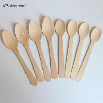 

100 Vintage Wedding Party Ice Cream Spoons Laser Engrave Personalized Dessert Spoons Mini Dessert Jar Spoons