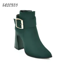 SALCXOI autumn martin boots font b women b font high heels short boots female wedding font