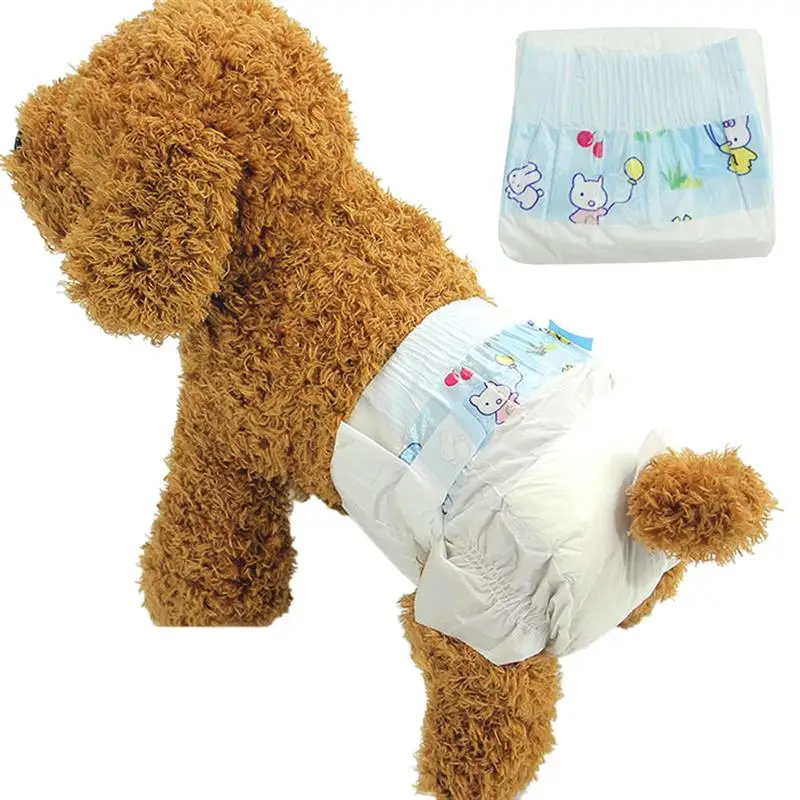 10Pcs Dog Diapers Disposable Breathable Dog Wraps Dog Belly Bands for