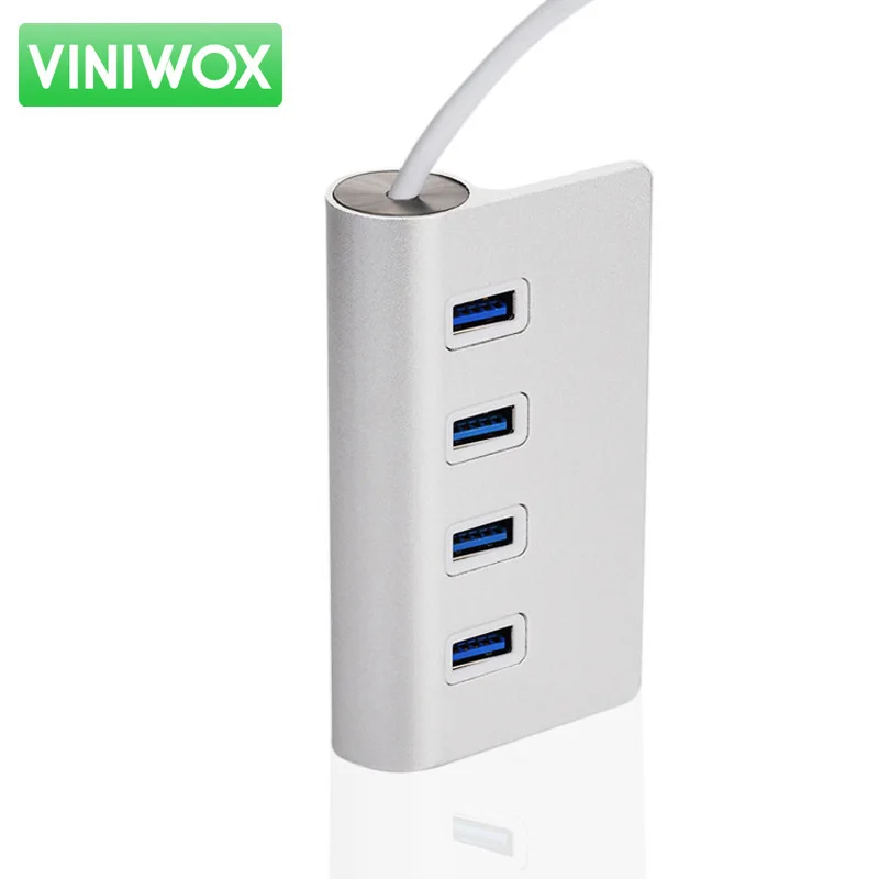 Viniwox высокое Скорость 4 Порты USB 3.0 концентратор адаптер разветвитель HUB 5 Гбит