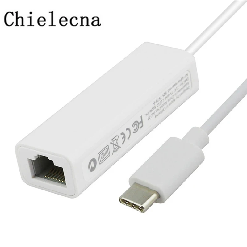 

Chielecna External Wired USB C Ethernet Adapter Network Card 10/100Mbp Type-C To Ethernet RJ45 Lan For MacBook Windows 7/8/10