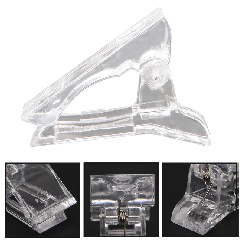 

1 Pc New Plastic Nail Tips Clip Finger Poly Quick Building Gel Extension Nails Art Tool Professional Salon Accessories