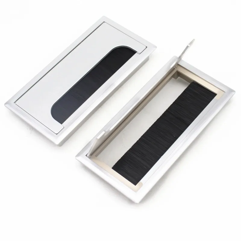 

5pcs/lot 160x80mm Plastic Desk Wire Hole Cover Computer Grommet Table Cable Outlet Port Surface Line Box Furniture Hardware