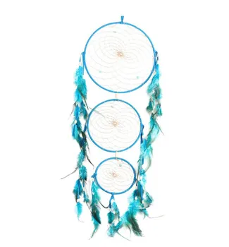 

Blue India Style Dream-Catcher Net with Feathers Home Decor Wall Hanging Decoration Dreamcatcher Ornament Gift